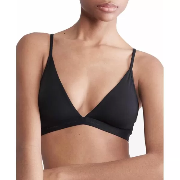 Calvin Klein Womens Form to Body Lightly Lined Triangle BraletteBlack