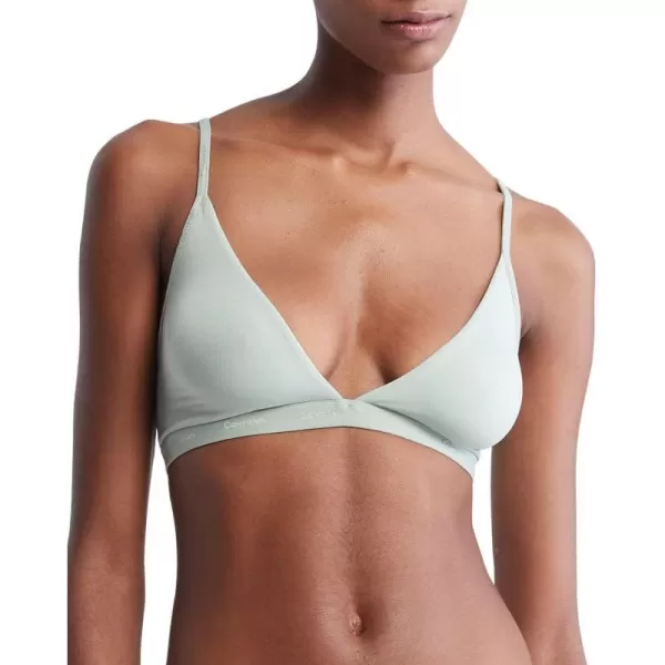 Calvin Klein Womens Form to Body Lightly Lined Triangle BraletteFrosted Fern