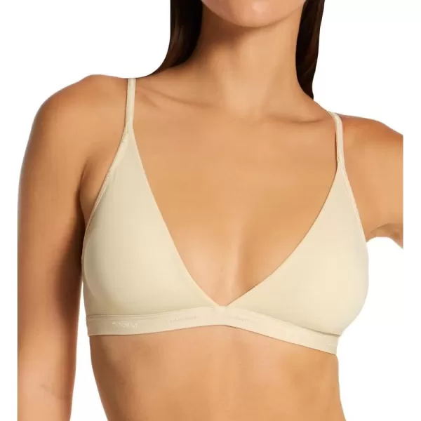 Calvin Klein Womens Form to Body Lightly Lined Triangle BraletteStone