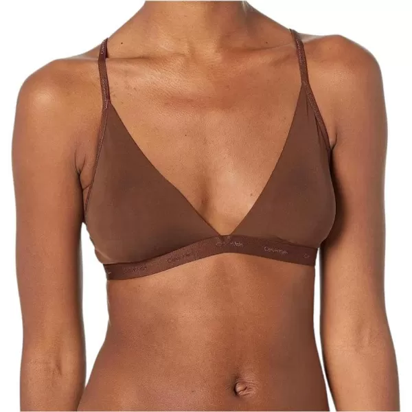 Calvin Klein Womens Form to Body Lightly Lined Triangle BraletteUmber1