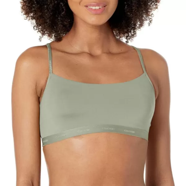 Calvin Klein Womens Form to Body Unlined BraletteFrosted Fern