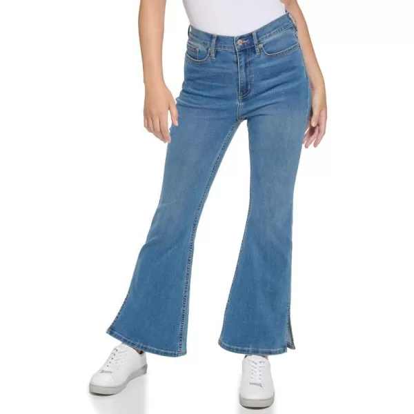 Calvin Klein Womens High Rise Flare JeansSaphire