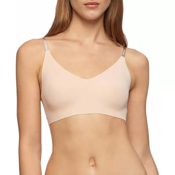 Calvin Klein Womens Invisibles Comfort Lightly Lined Seamless Wireless Triangle Bralette BraBare