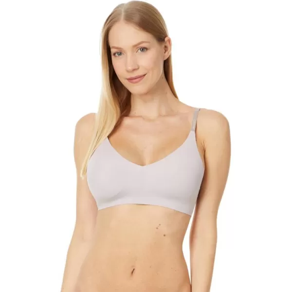 Calvin Klein Womens Invisibles Comfort Lightly Lined Seamless Wireless Triangle Bralette BraCloud Gray