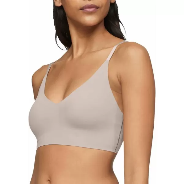 Calvin Klein Womens Invisibles Comfort Lightly Lined Seamless Wireless Triangle Bralette BraGrey Heather