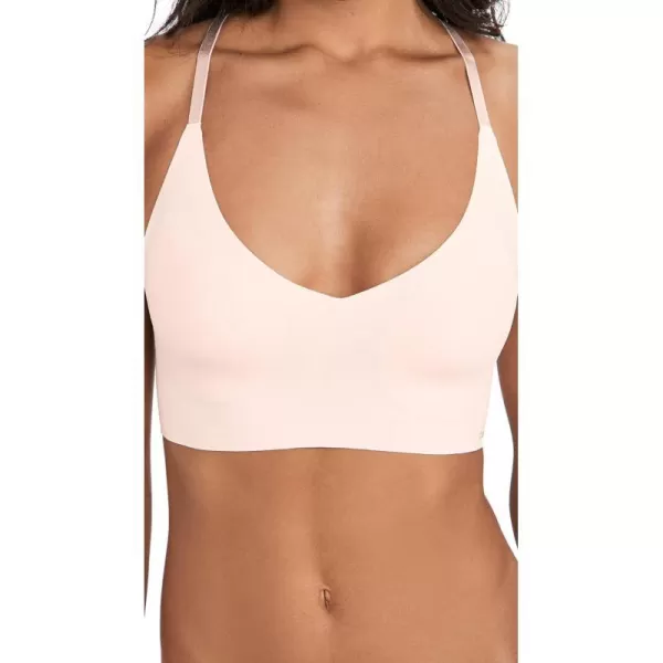 Calvin Klein Womens Invisibles Comfort Lightly Lined Seamless Wireless Triangle Bralette BraNymphs Thigh Lace Racerback