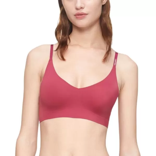 Calvin Klein Womens Invisibles Comfort Lightly Lined Seamless Wireless Triangle Bralette BraRebellious