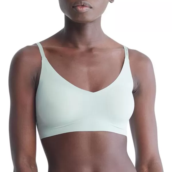 Calvin Klein Womens Invisibles Comfort Lightly Lined Seamless Wireless Triangle Bralette BraSage Meadow