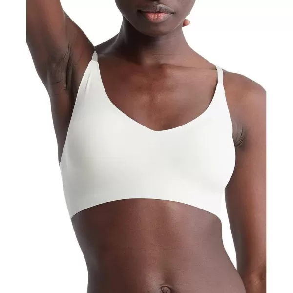 Calvin Klein Womens Invisibles Comfort Lightly Lined Seamless Wireless Triangle Bralette BraSilver Birch