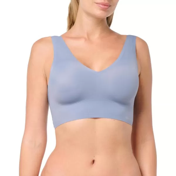 Calvin Klein Womens Invisibles Comfort Seamless Lightly Lined V Neck Bralette BraFlint Stone