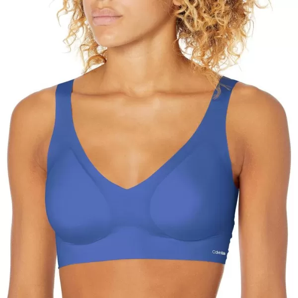 Calvin Klein Womens Invisibles Lift Plunge BraletteBlue Depths