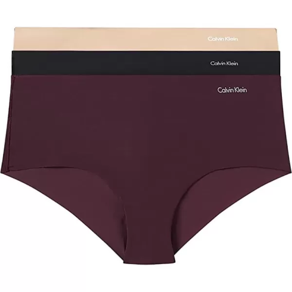 Calvin Klein Womens Invisibles Seamless Hipster Panties Multipack3 Frosted Geo Evo