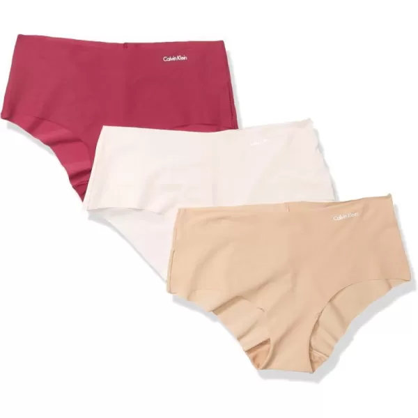 Calvin Klein Womens Invisibles Seamless Hipster Panties Multipack3 Light CaramelNymphs ThighCovet