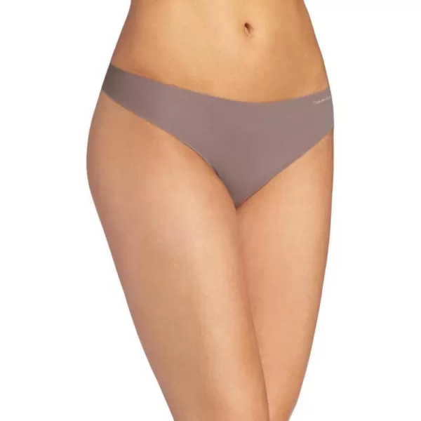 Calvin Klein Womens Invisibles Seamless Thong PantyFrench Roast