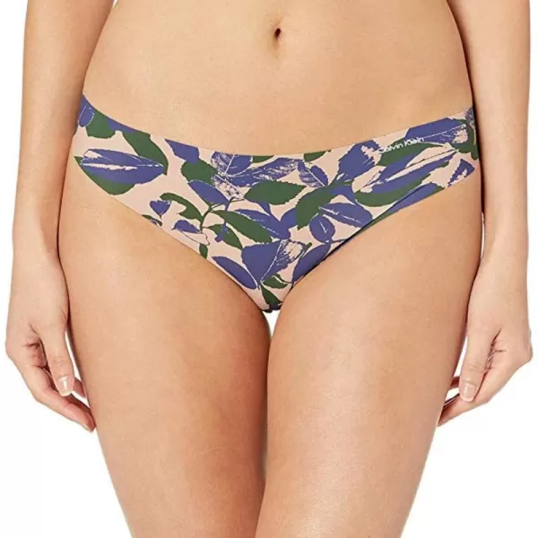 Calvin Klein Womens Invisibles Seamless Thong PantyJuly Floral