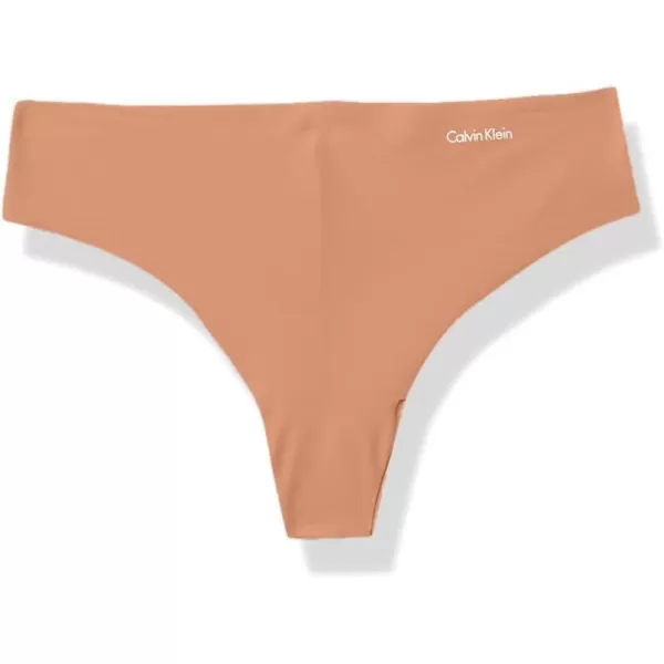 Calvin Klein Womens Invisibles Seamless Thong PantyLight Chestnut