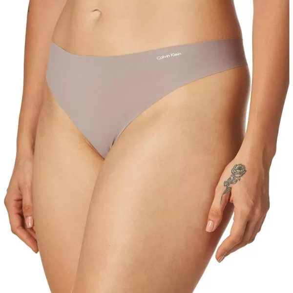 Calvin Klein Womens Invisibles Seamless Thong PantyMink