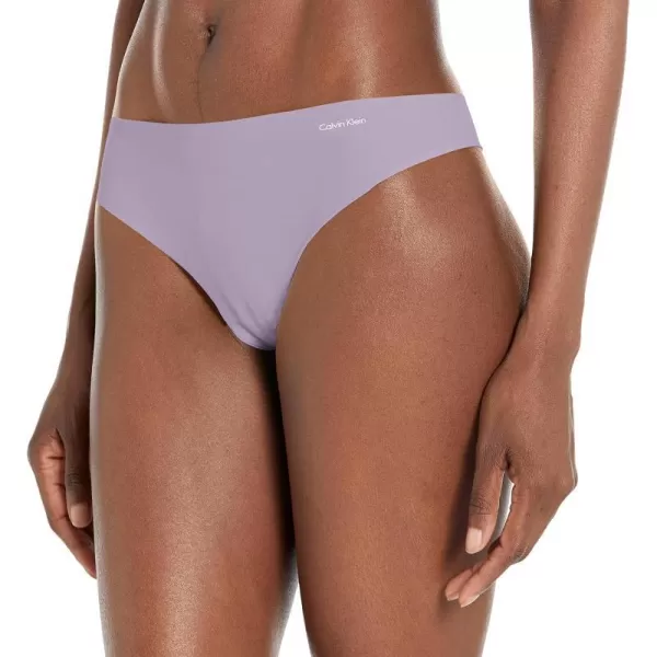 Calvin Klein Womens Invisibles Seamless Thong PantyPurple Essence