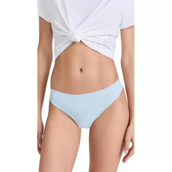 Calvin Klein Womens Invisibles Seamless Thong PantyRain Dance