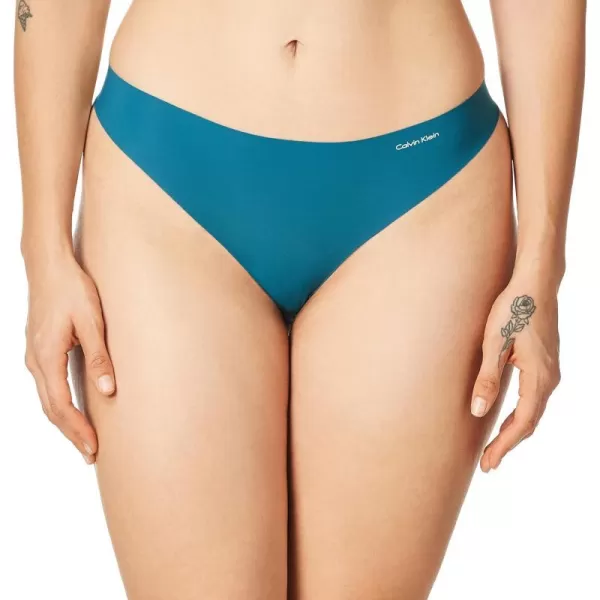 Calvin Klein Womens Invisibles Seamless Thong PantyTopaz Gemstone