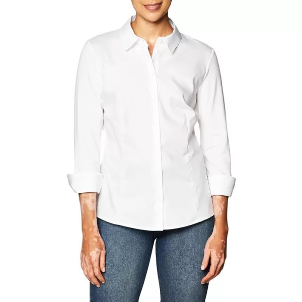 Calvin Klein Womens Knit Combo Blouse with CollarBirch