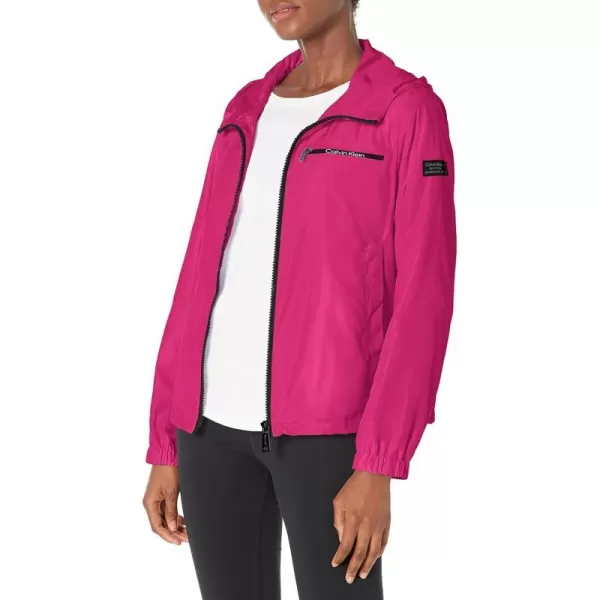 Calvin Klein Womens Lightweight Water Resistant Everyday WindbreakerCactus Pink