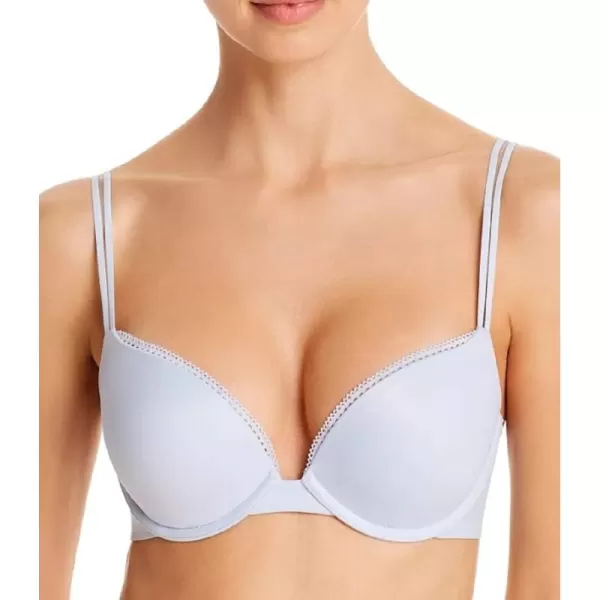 Calvin Klein Womens Liquid Touch Push Up Plunge BraBaby Blue