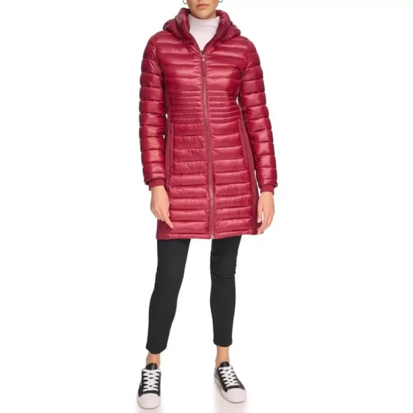 Calvin Klein Womens Long LightWeight Puffer JacketPort