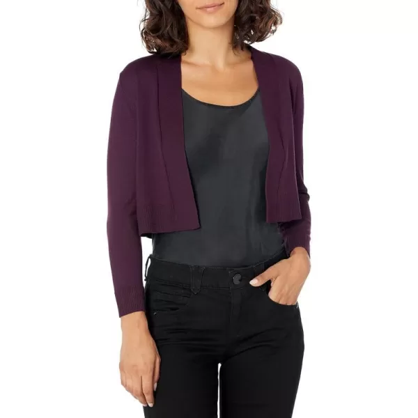 Calvin Klein Womens Long Sleeve Cardigan ShrugAubergine 3