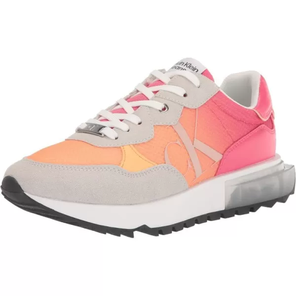 Calvin Klein Womens Magalee SneakerPink Flash Multi 650