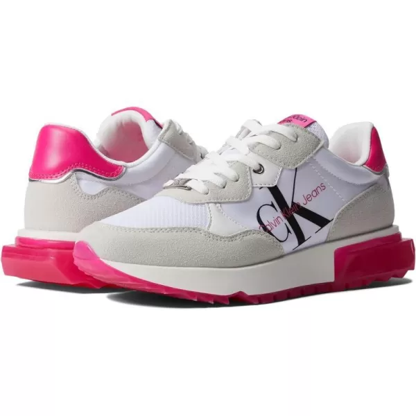 Calvin Klein Womens Magalee SneakerWhitePink 052