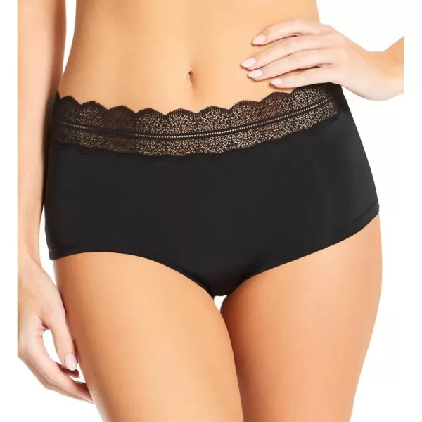 Calvin Klein Womens Micro with Lace Band Hipster PantyBlack