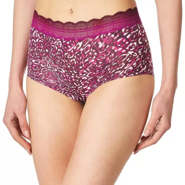 Calvin Klein Womens Micro with Lace Band Hipster PantyCoiled Cat Ripe Berry