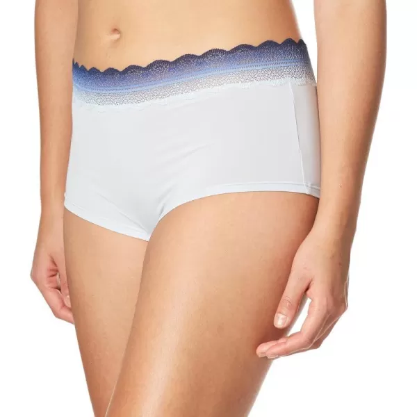 Calvin Klein Womens Micro with Lace Band Hipster PantyPolished Blue