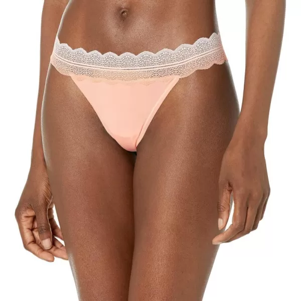 Calvin Klein Womens Micro with Lace Band Thong PantyMellow Orange