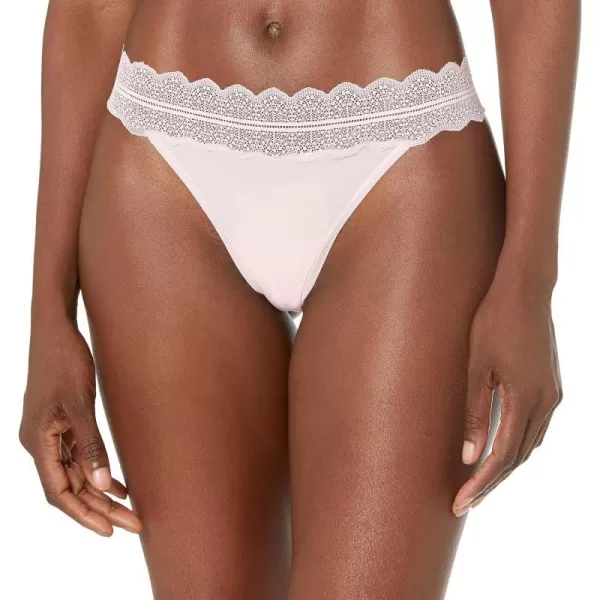 Calvin Klein Womens Micro with Lace Band Thong PantyPrairie Pink