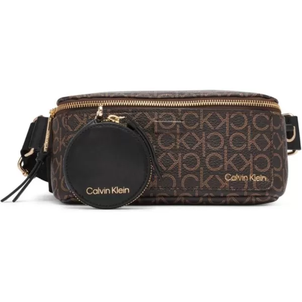 Calvin Klein Womens Millie Novelty Belt BagBrownKhakiBlack