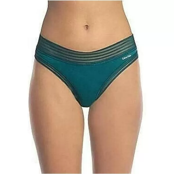 Calvin Klein Womens Modal ThongTeal Diamond