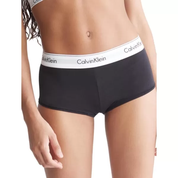 Calvin Klein Womens Modern Cotton Boyshort PantyBlack