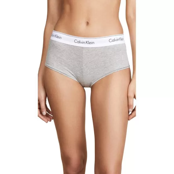 Calvin Klein Womens Modern Cotton Boyshort PantyGrey Heather