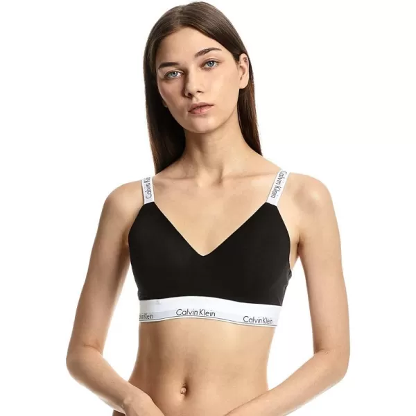 Calvin Klein Womens Modern Cotton Lightly Lined BraletteBlack