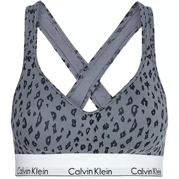 Calvin Klein Womens Modern Cotton Lightly Lined Wireless BraletteGrey Heather WKeppel Wb