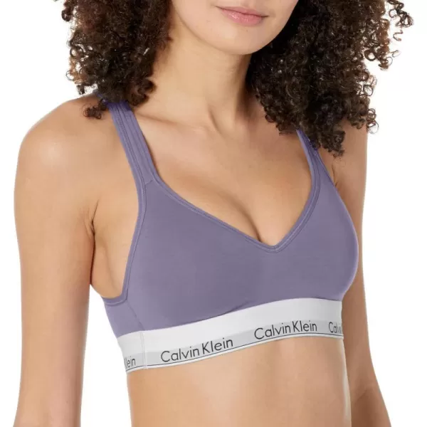 Calvin Klein Womens Modern Cotton Lightly Lined Wireless BraletteSplash of Grape