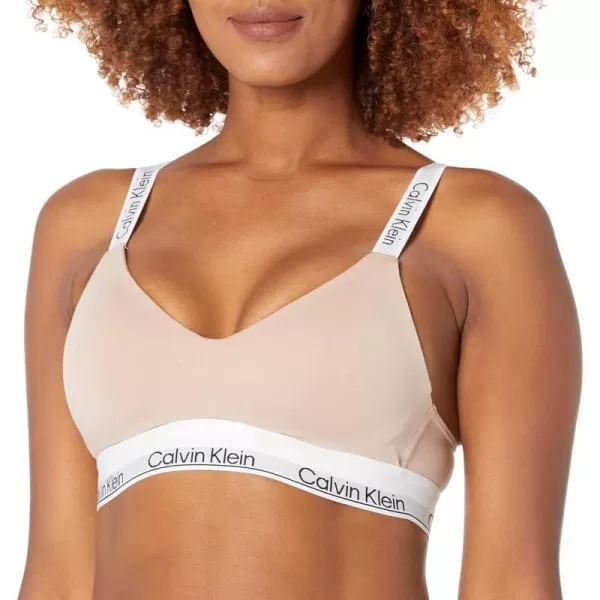 Calvin Klein Womens Modern Cotton Naturals Lightly Lined Wireless BraletteCedar