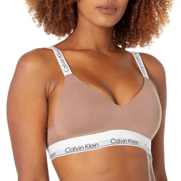 Calvin Klein Womens Modern Cotton Naturals Lightly Lined Wireless BraletteRich Taupe