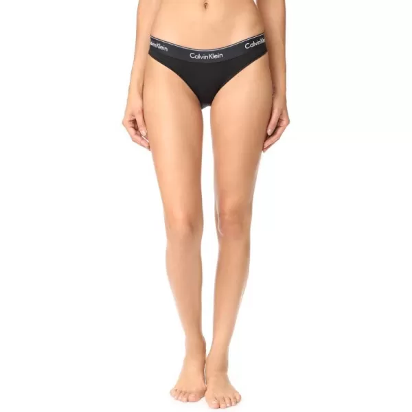 Calvin Klein Womens Modern Cotton Stretch Bikini PantyBlackBlack Web