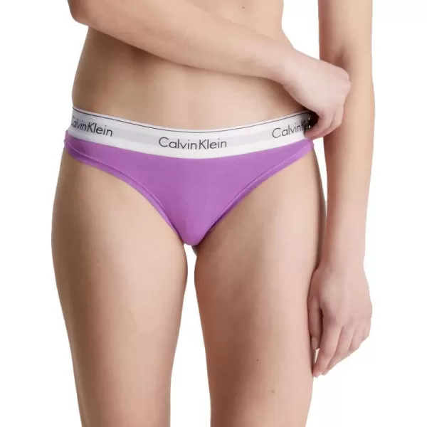 Calvin Klein Womens Modern Cotton Stretch Thong PantiesIris Orchid