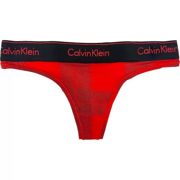 Calvin Klein Womens Modern Cotton Stretch Thong PantiesTextured Plaid Exact