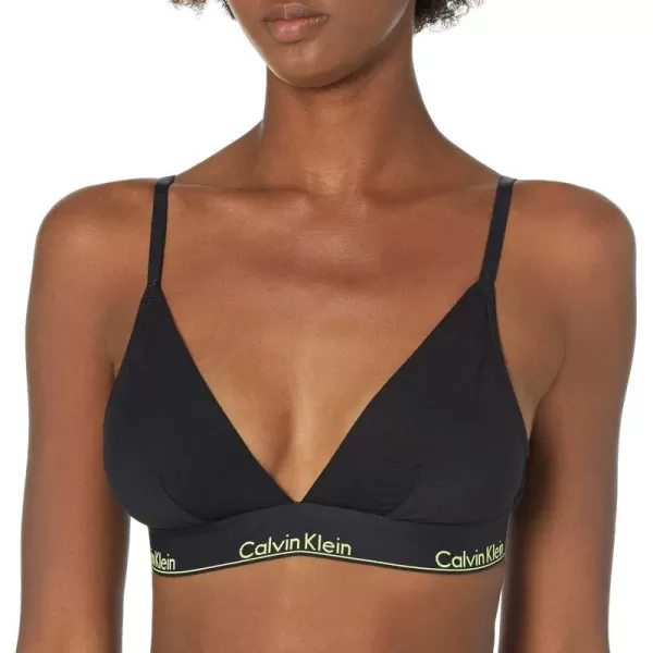 Calvin Klein Womens Modern Cotton Triangle BraBlack WBlack Direct Green