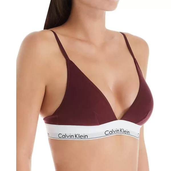 Calvin Klein Womens Modern Cotton Triangle BraDeep Maroon